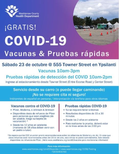 Gratis - COVID-19 Vacunas y Pruebas Rapidas